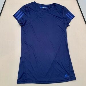 Adidas Top Youth Size Large Blue Climalite Short Sleeve Tennis Response Girl